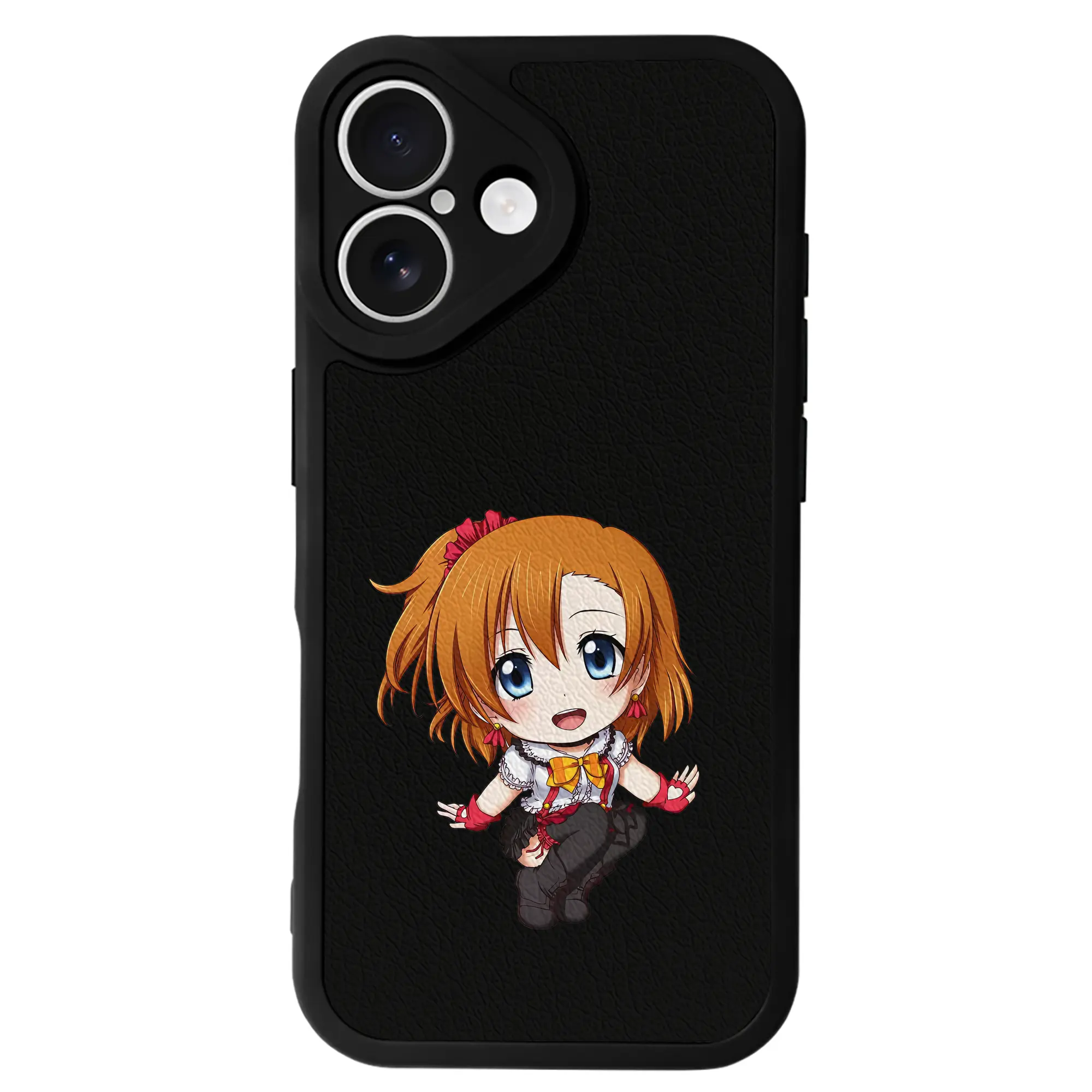 Love Live! グッズ,高坂穂乃果 - IPhone 16シリーズ対応 ・ シリコンスマホケース ・ レザー調 ・ 高精度フィット ・ 耐衝撃 ・ ワイヤレス充電対応 ・ 精密カット